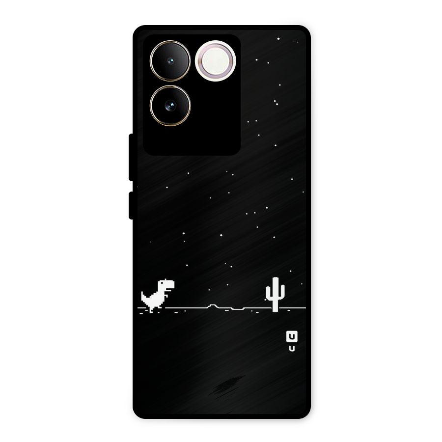 No Connection Night Metal Back Case for Vivo T2 Pro