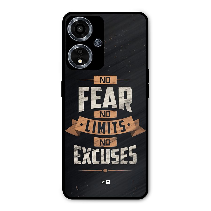 No Excuse Metal Back Case for Oppo A59