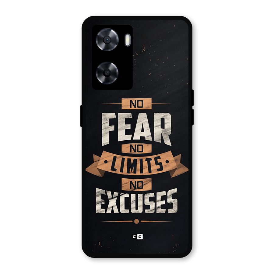 No Excuse Metal Back Case for Oppo A77s