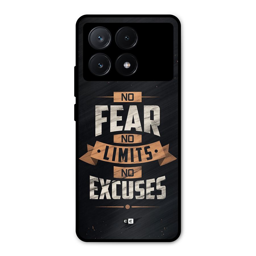 No Excuse Metal Back Case for Poco X6 Pro