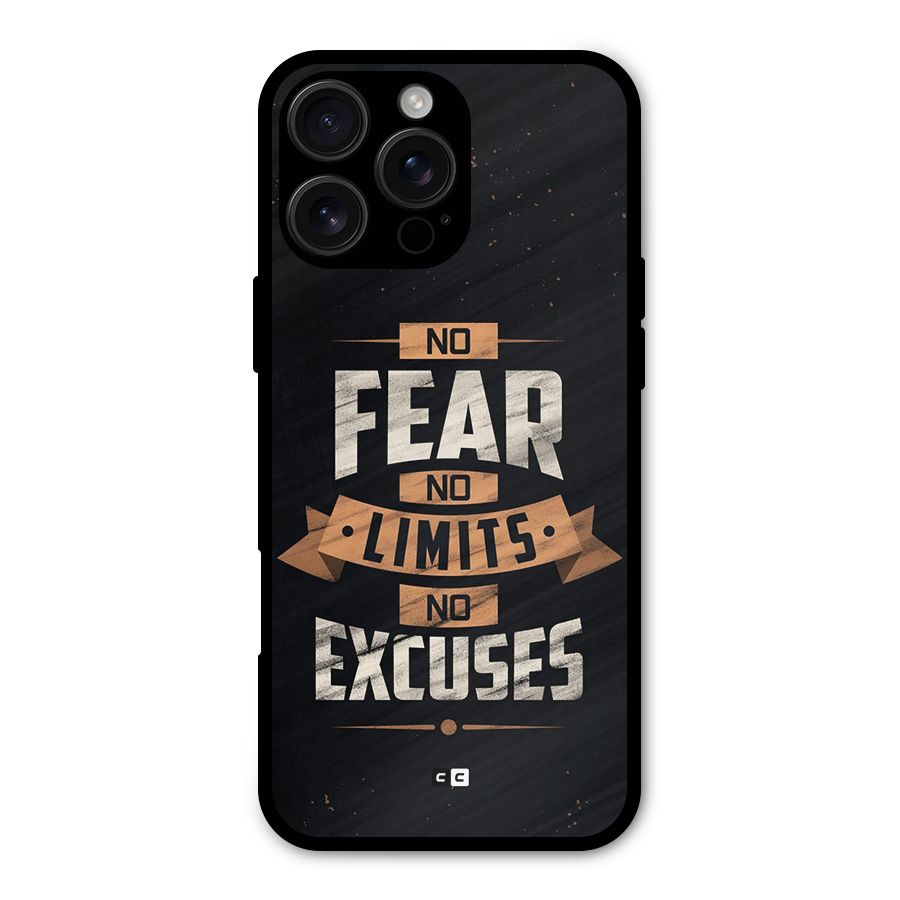 No Excuse Metal Back Case for iPhone 16 Pro Max