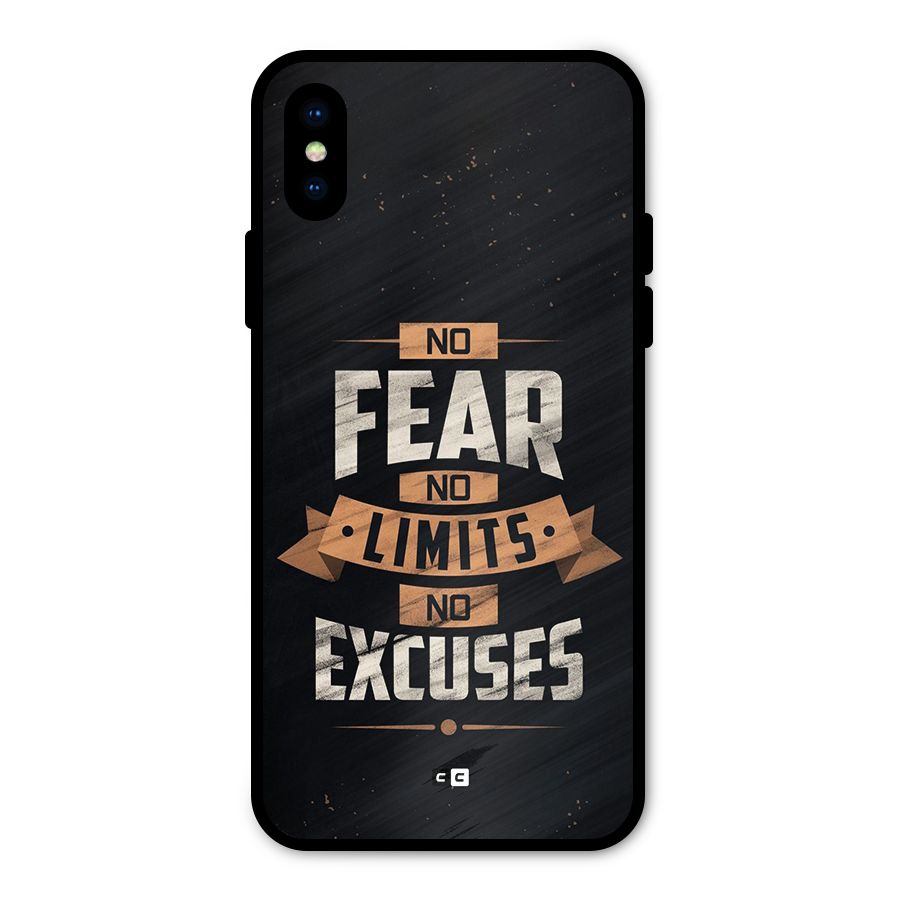 No Excuse Metal Back Case for iPhone XS
