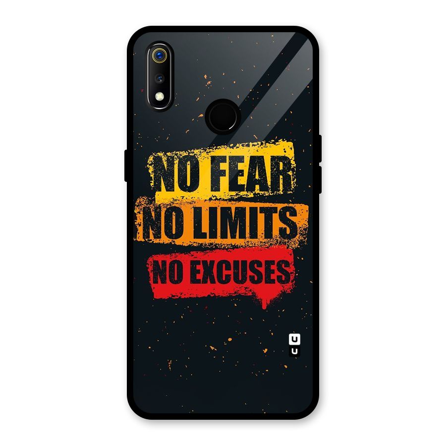 No Fear No Limits Glass Back Case for Realme 3i