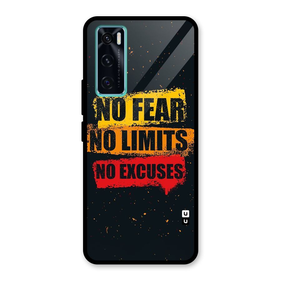 No Fear No Limits Glass Back Case for Vivo V20 SE