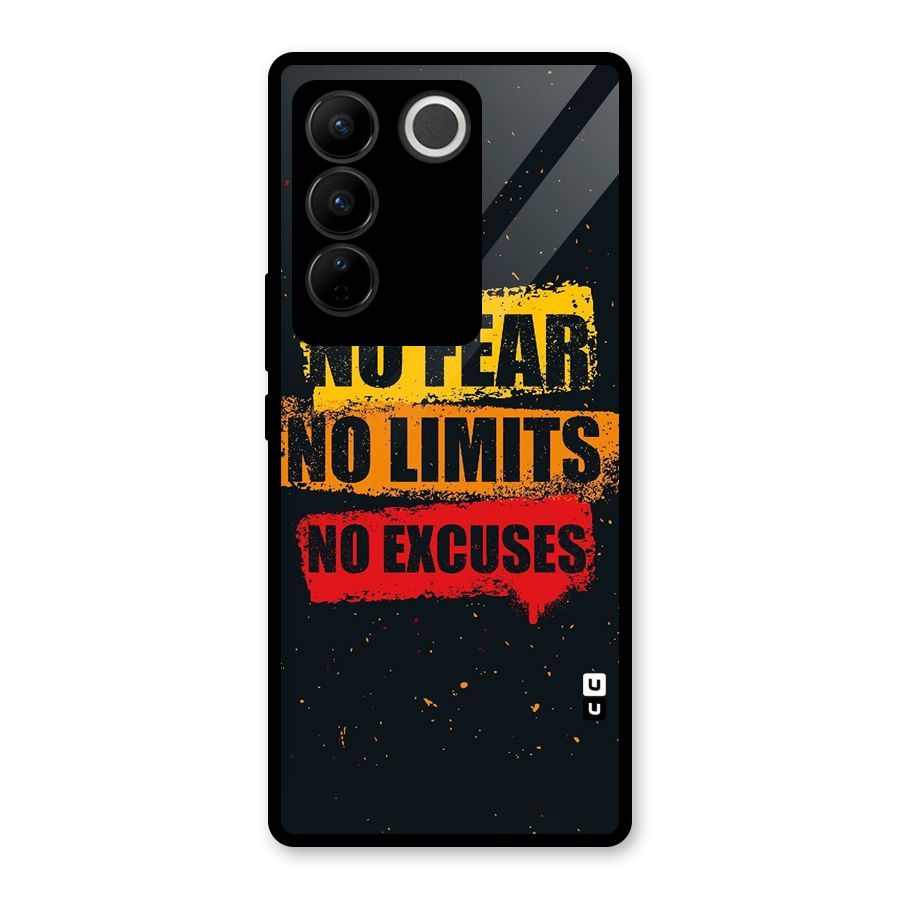 No Fear No Limits Glass Back Case for Vivo V27 Pro