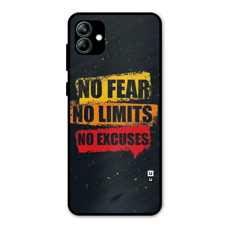 No Fear No Limits Metal Back Case for Galaxy A04