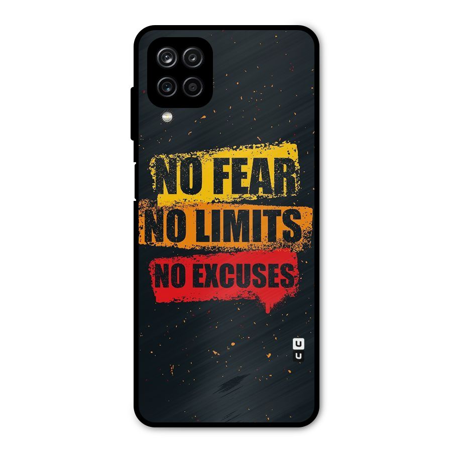 No Fear No Limits Metal Back Case for Galaxy A12