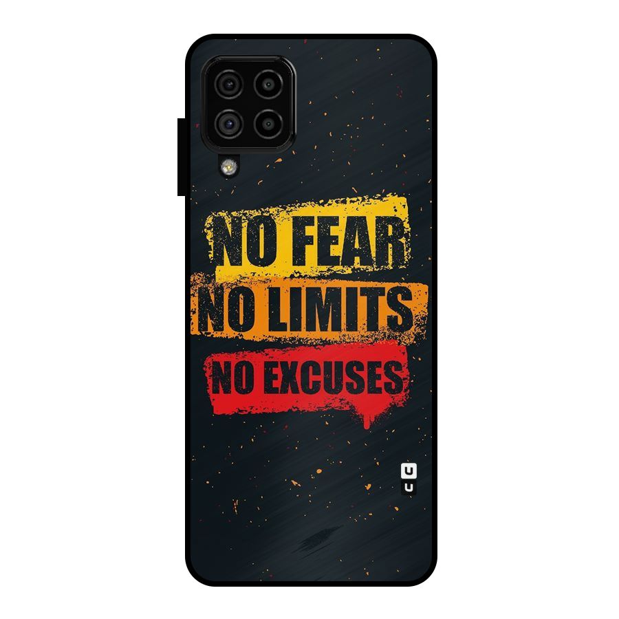 No Fear No Limits Metal Back Case for Galaxy A22 4G
