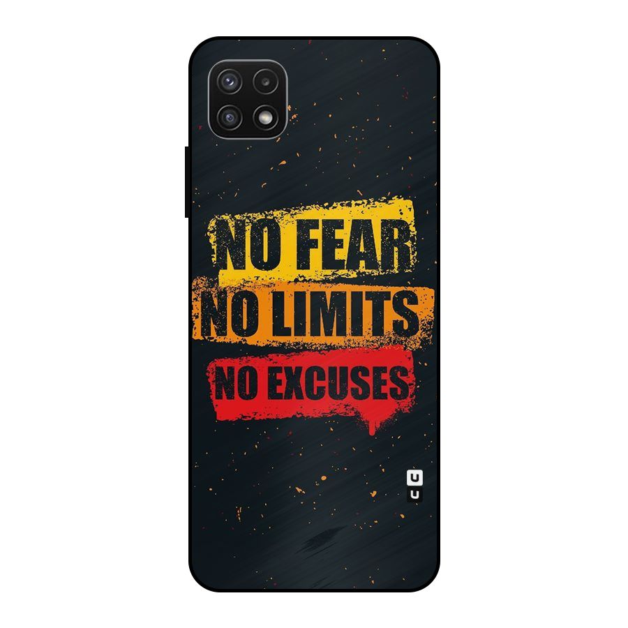 No Fear No Limits Metal Back Case for Galaxy A22 5G