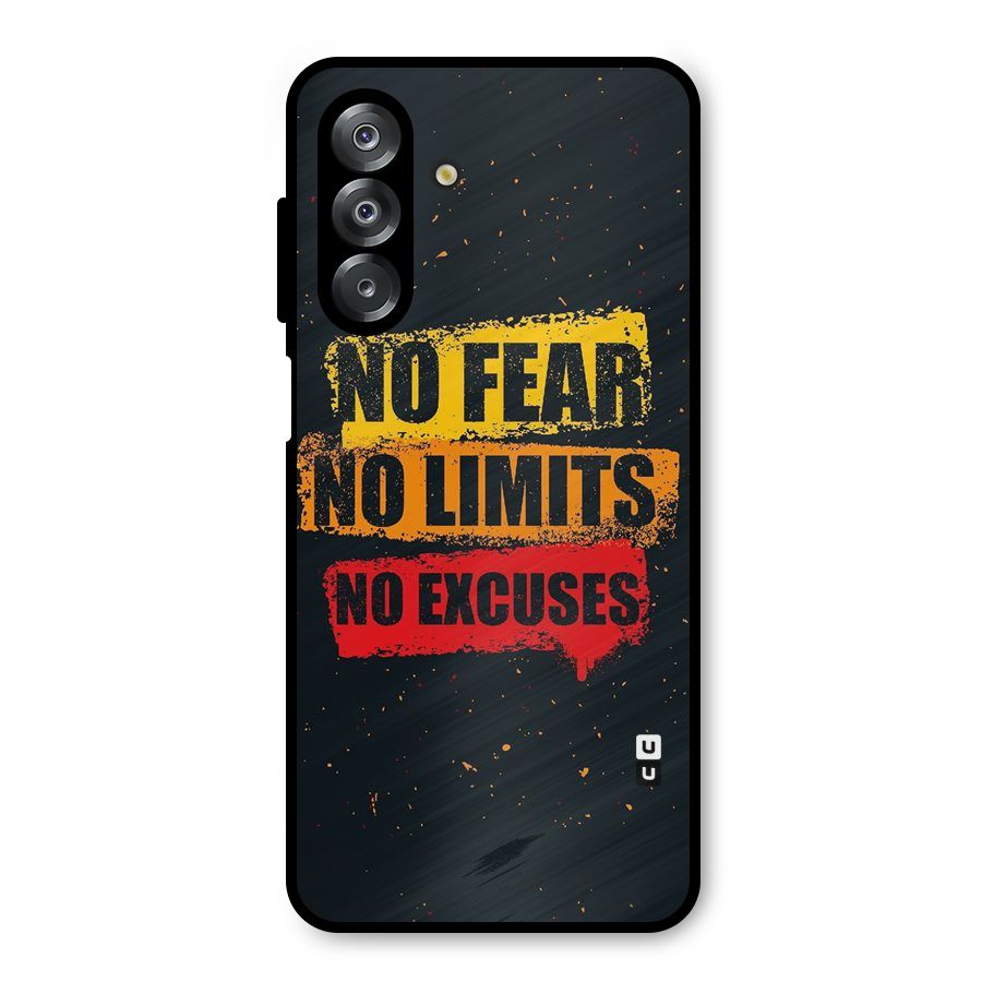 No Fear No Limits Metal Back Case for Galaxy A26