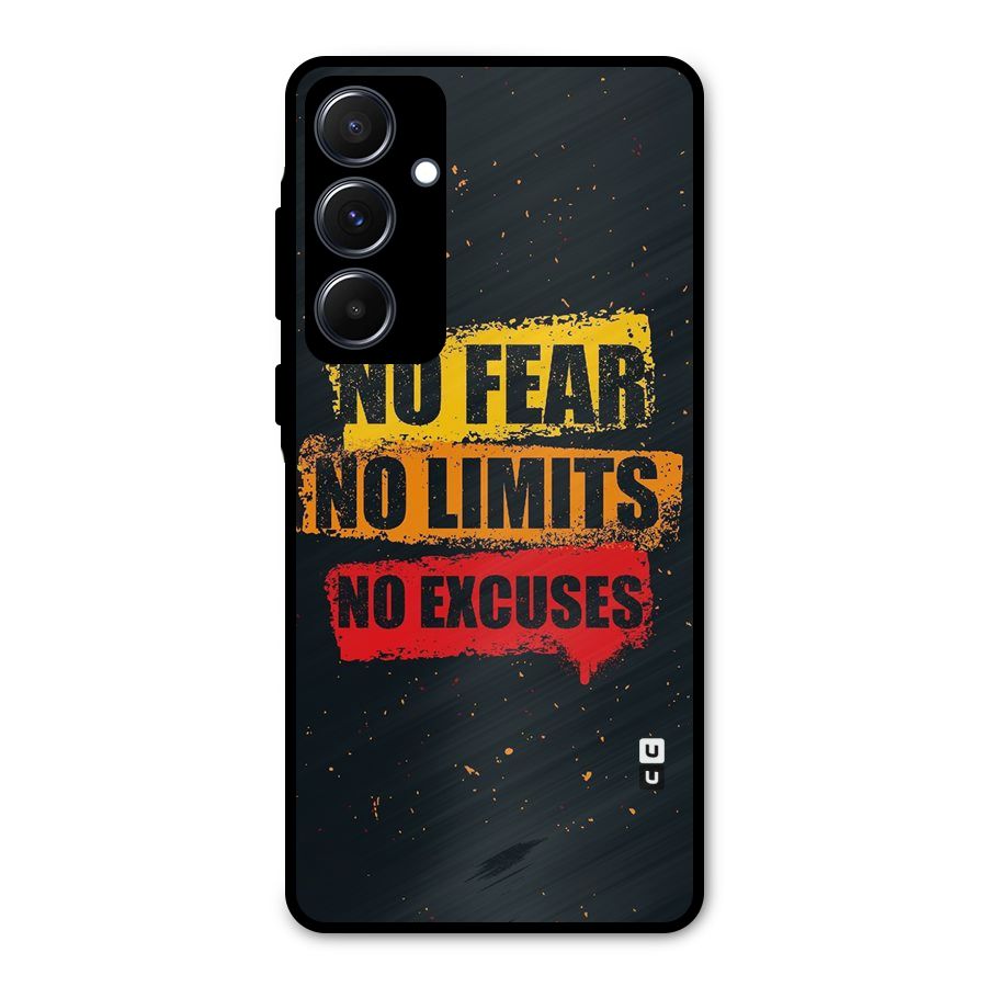 No Fear No Limits Metal Back Case for Galaxy A55