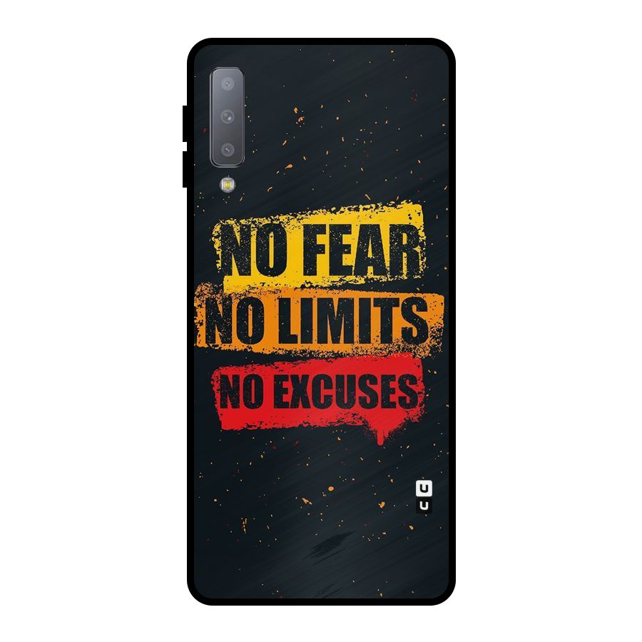 No Fear No Limits Metal Back Case for Galaxy A7 (2018)