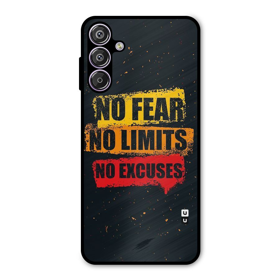 No Fear No Limits Metal Back Case for Galaxy M15