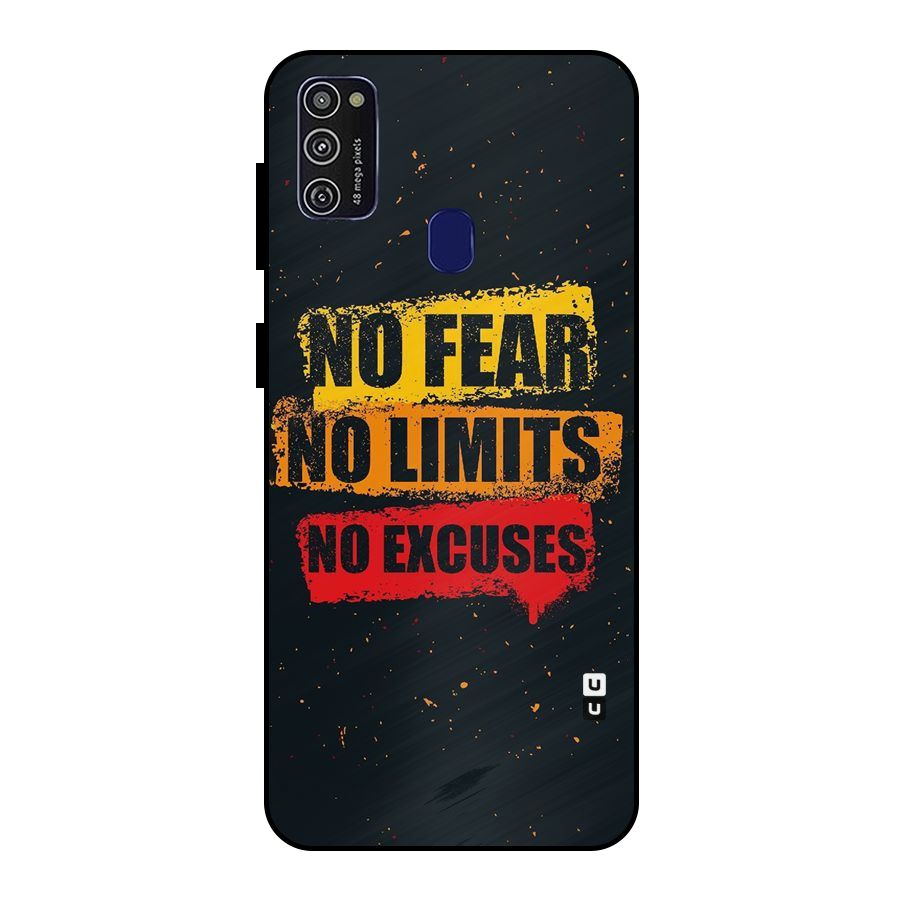 No Fear No Limits Metal Back Case for Galaxy M21