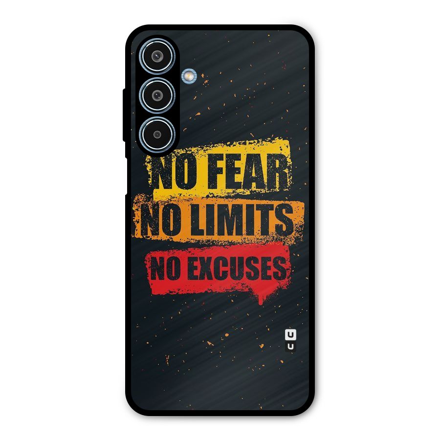 No Fear No Limits Metal Back Case for Galaxy M35