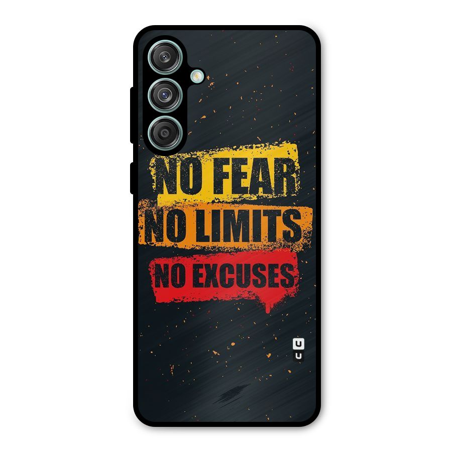 No Fear No Limits Metal Back Case for Galaxy M55 5G