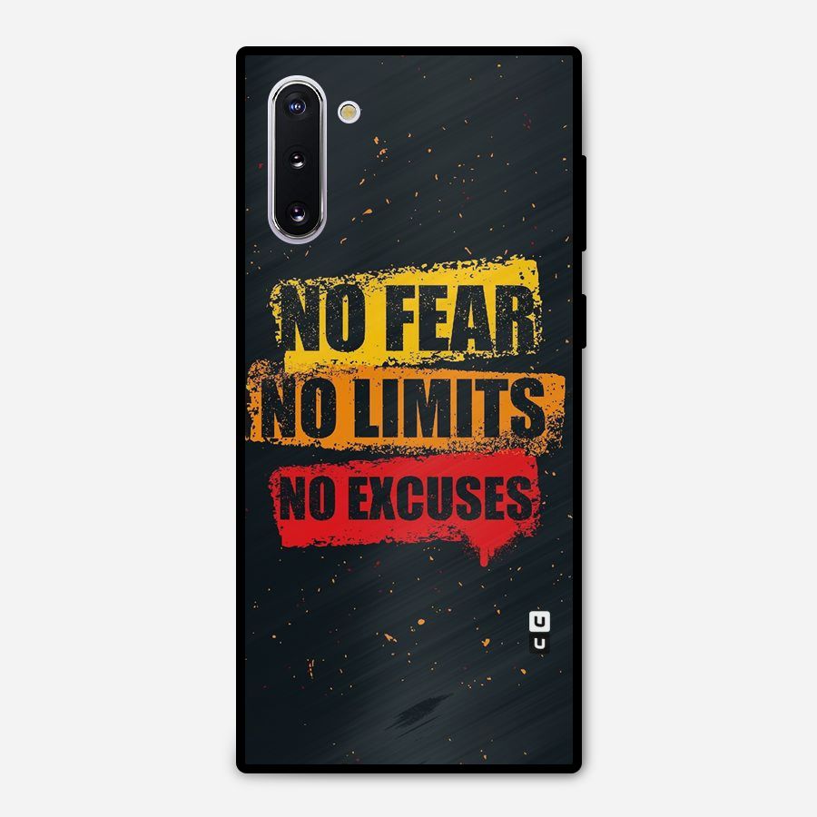No Fear No Limits Metal Back Case for Galaxy Note 10