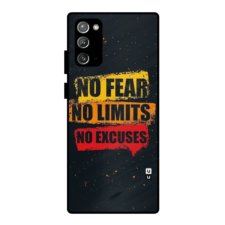 No Fear No Limits Metal Back Case for Galaxy Note 20
