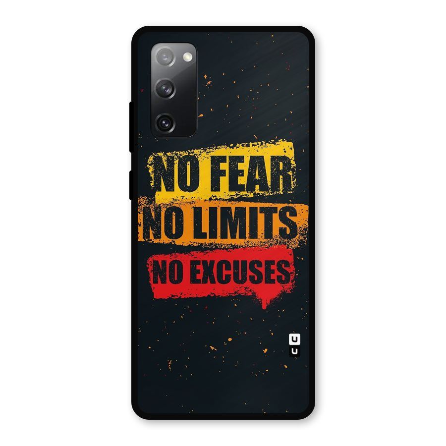No Fear No Limits Metal Back Case for Galaxy S20 FE