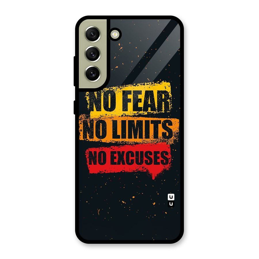 No Fear No Limits Metal Back Case for Galaxy S21 FE 5G (2023)