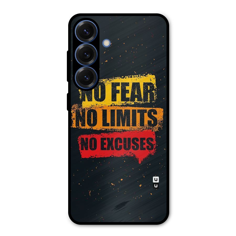 No Fear No Limits Metal Back Case for Galaxy S25