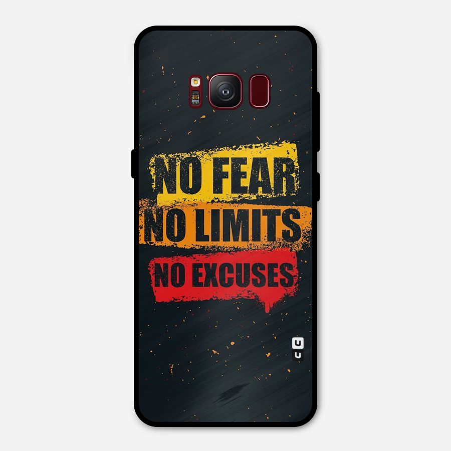 No Fear No Limits Metal Back Case for Galaxy S8