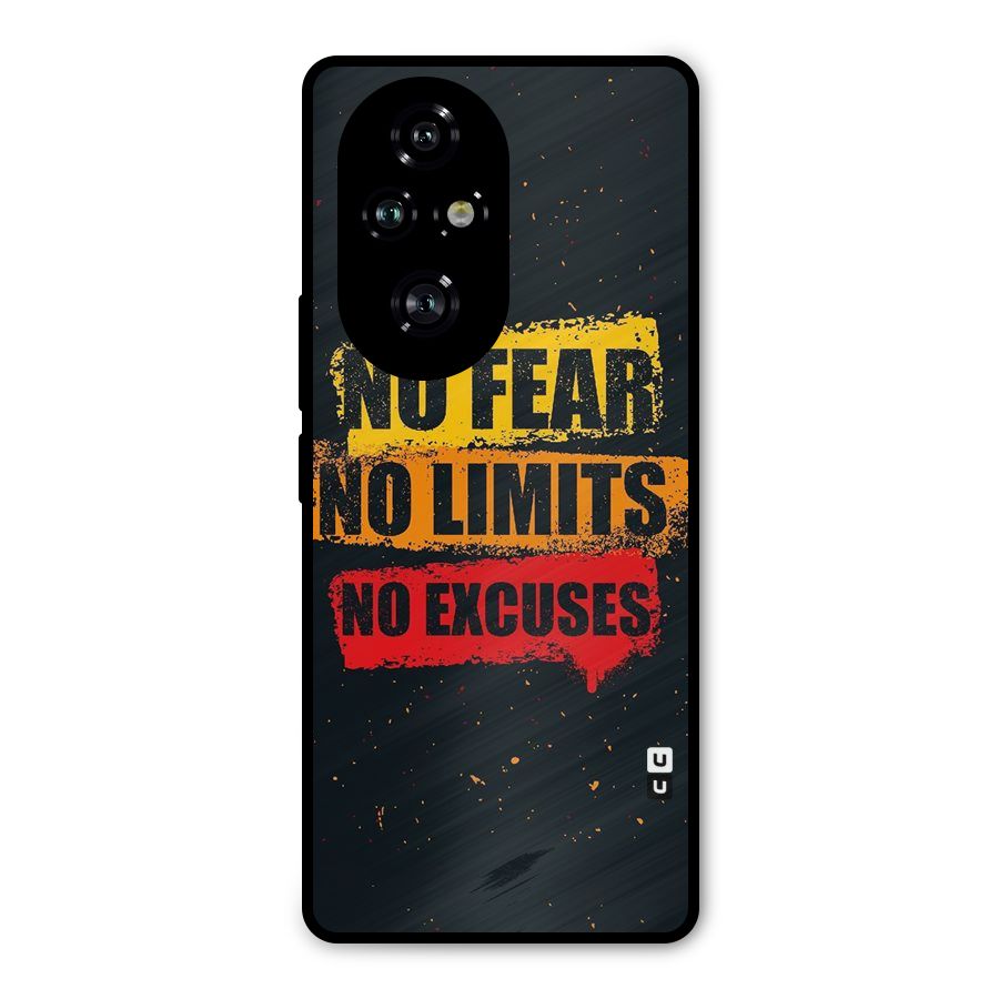 No Fear No Limits Metal Back Case for Honor 200 Pro