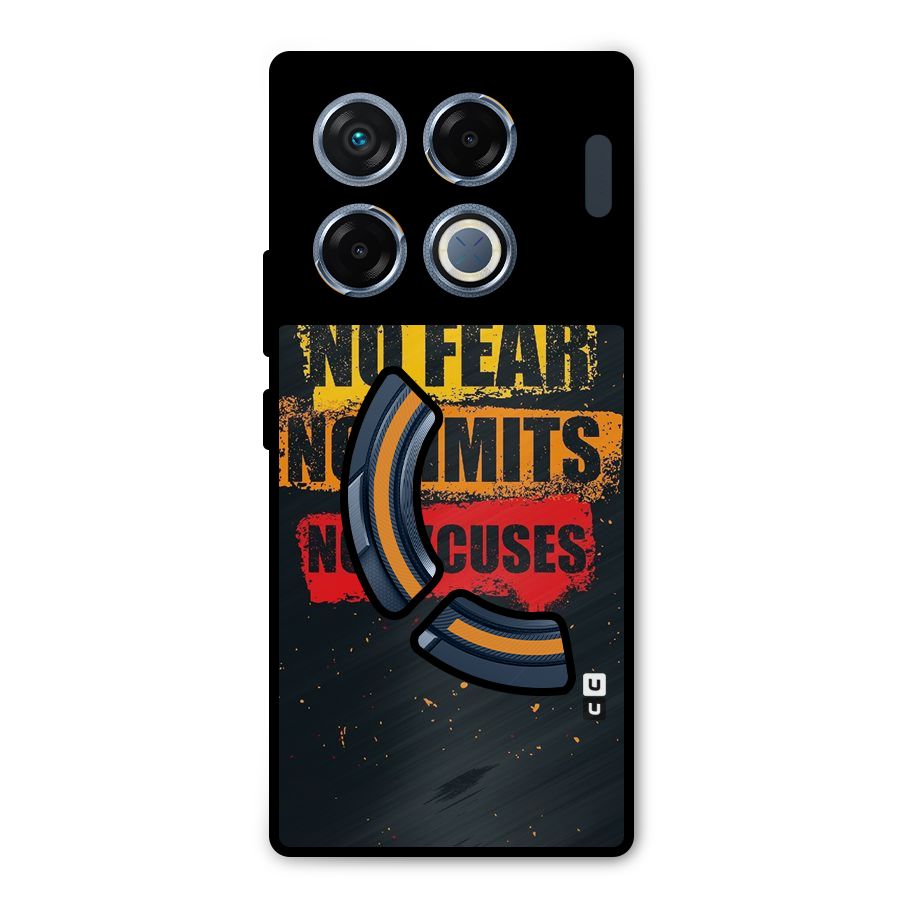 No Fear No Limits Metal Back Case for Infinix GT 20 Pro