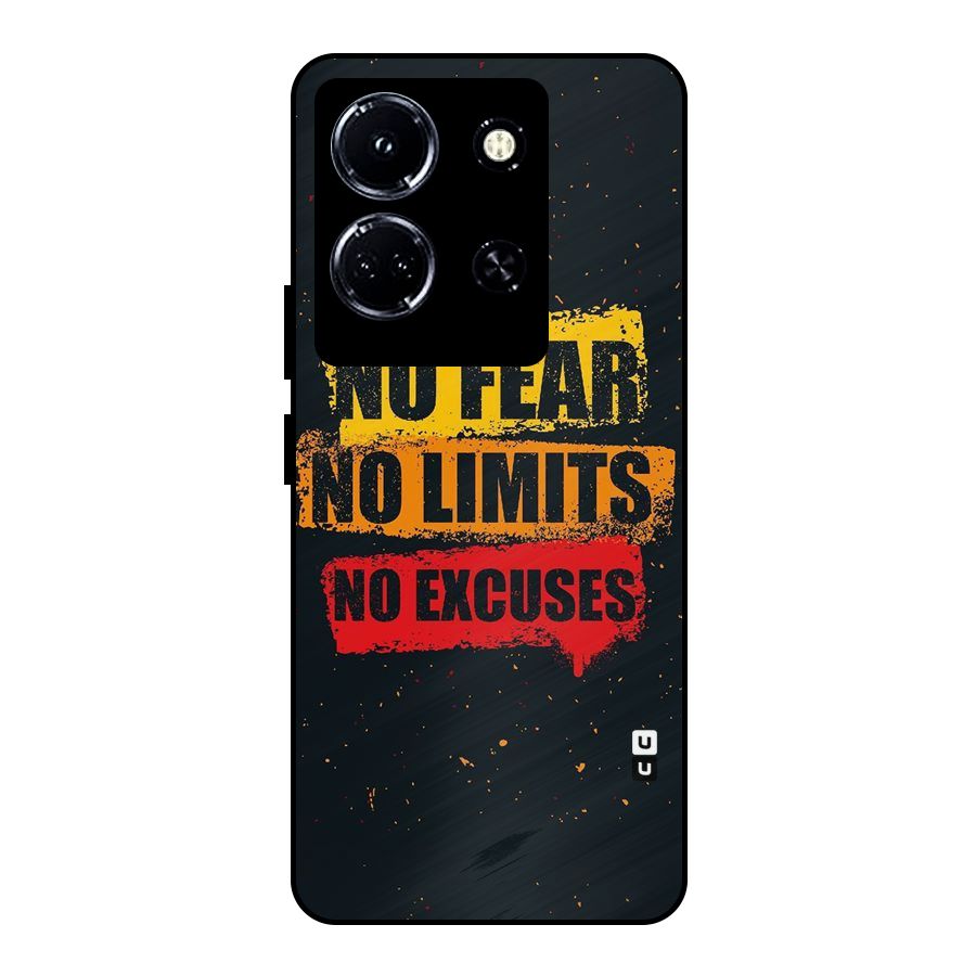 No Fear No Limits Metal Back Case for Infinix Note 30 5G