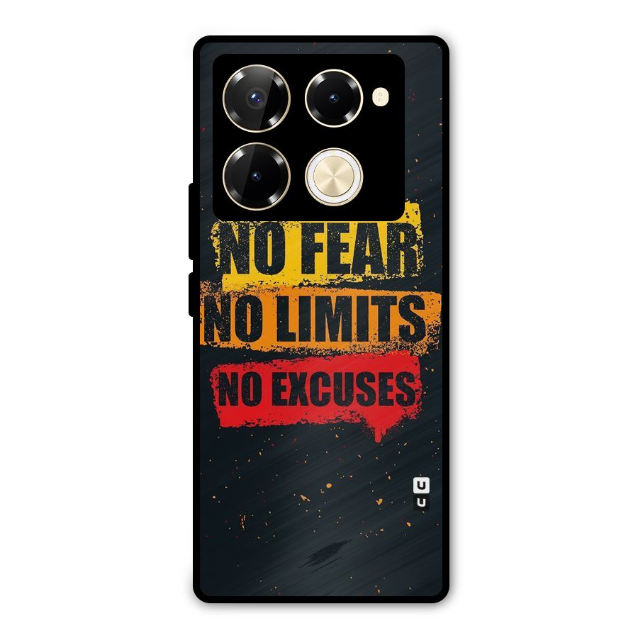 No Fear No Limits Metal Back Case for Infinix Note 40 Pro Plus