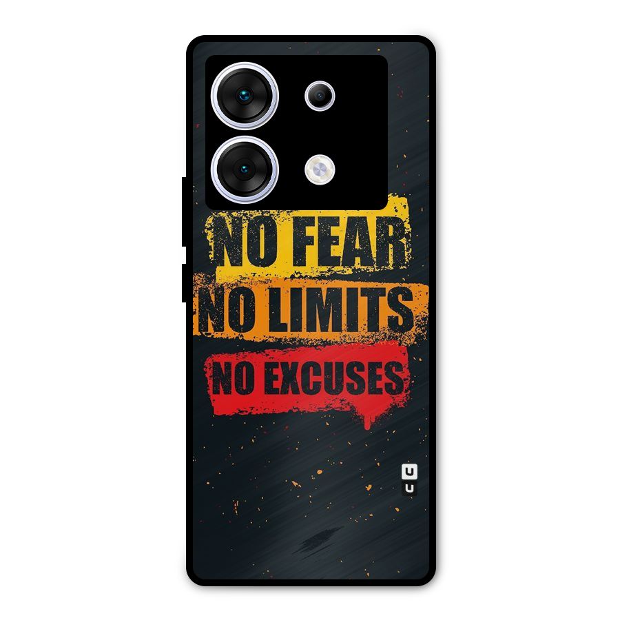 No Fear No Limits Metal Back Case for Infinix Zero 30 5G