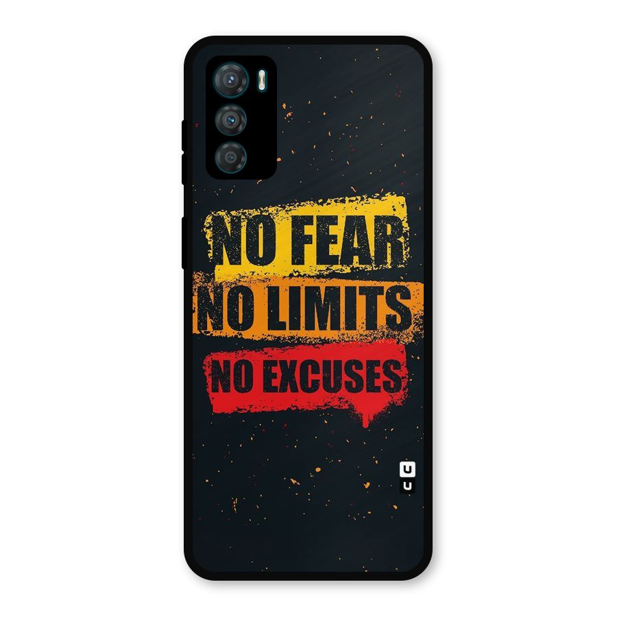 No Fear No Limits Metal Back Case for Moto G42