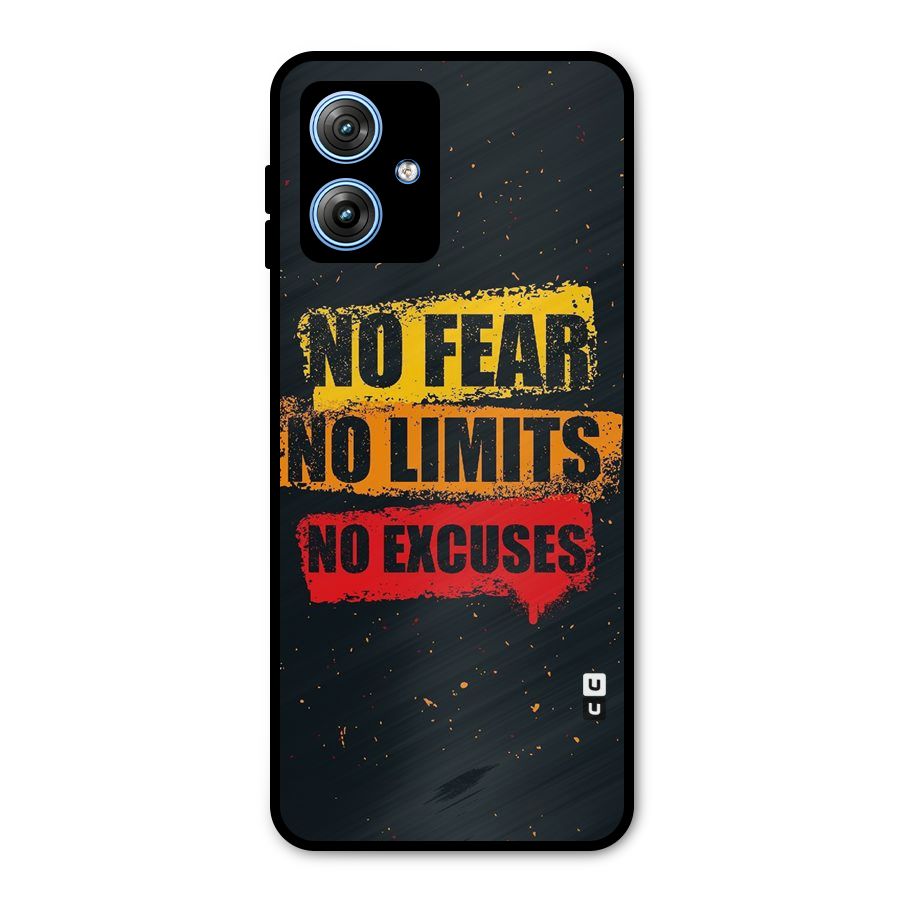 No Fear No Limits Metal Back Case for Moto G54