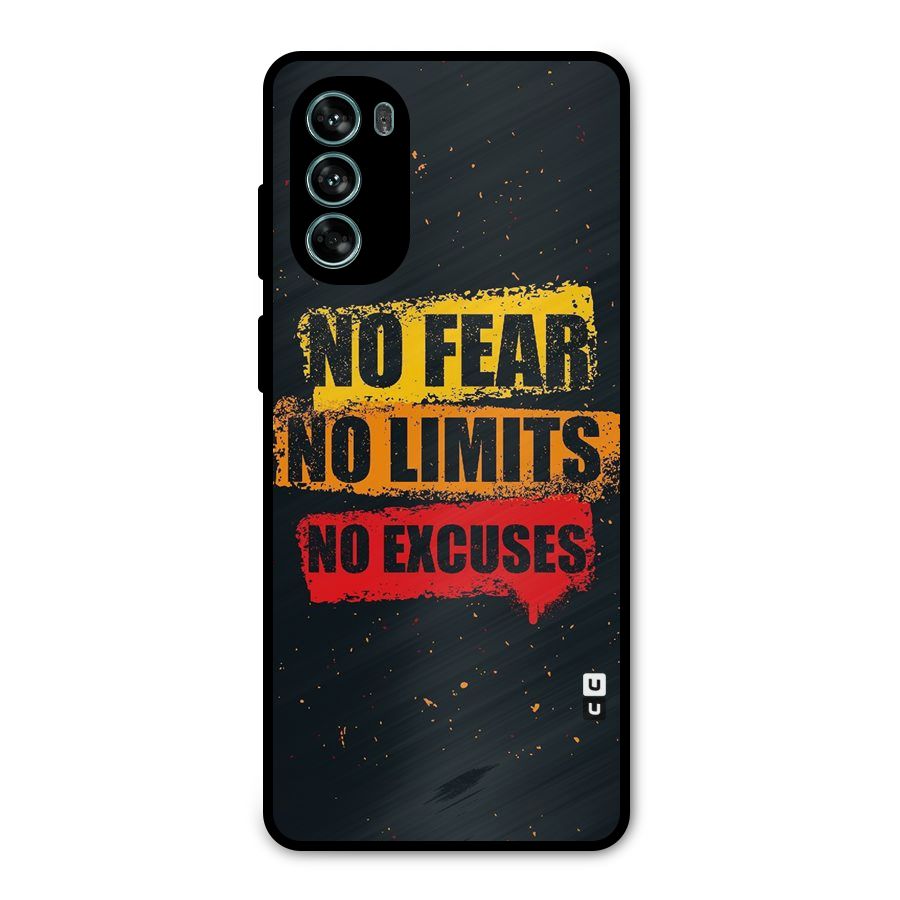 No Fear No Limits Metal Back Case for Moto G62