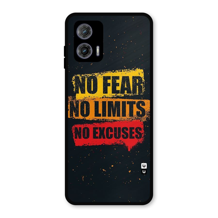 No Fear No Limits Metal Back Case for Moto G73