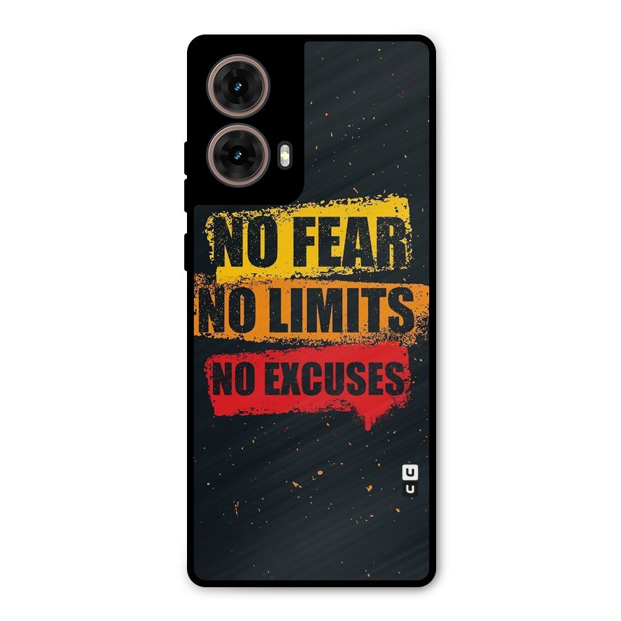 No Fear No Limits Metal Back Case for Moto G85
