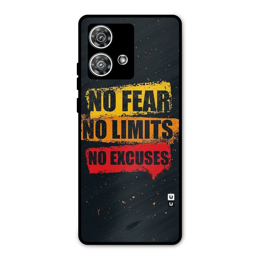 No Fear No Limits Metal Back Case for Motorola Edge 40 Neo