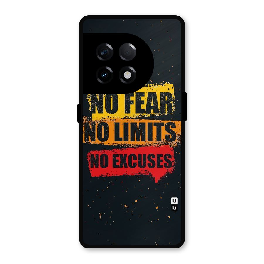 No Fear No Limits Metal Back Case for OnePlus 11R