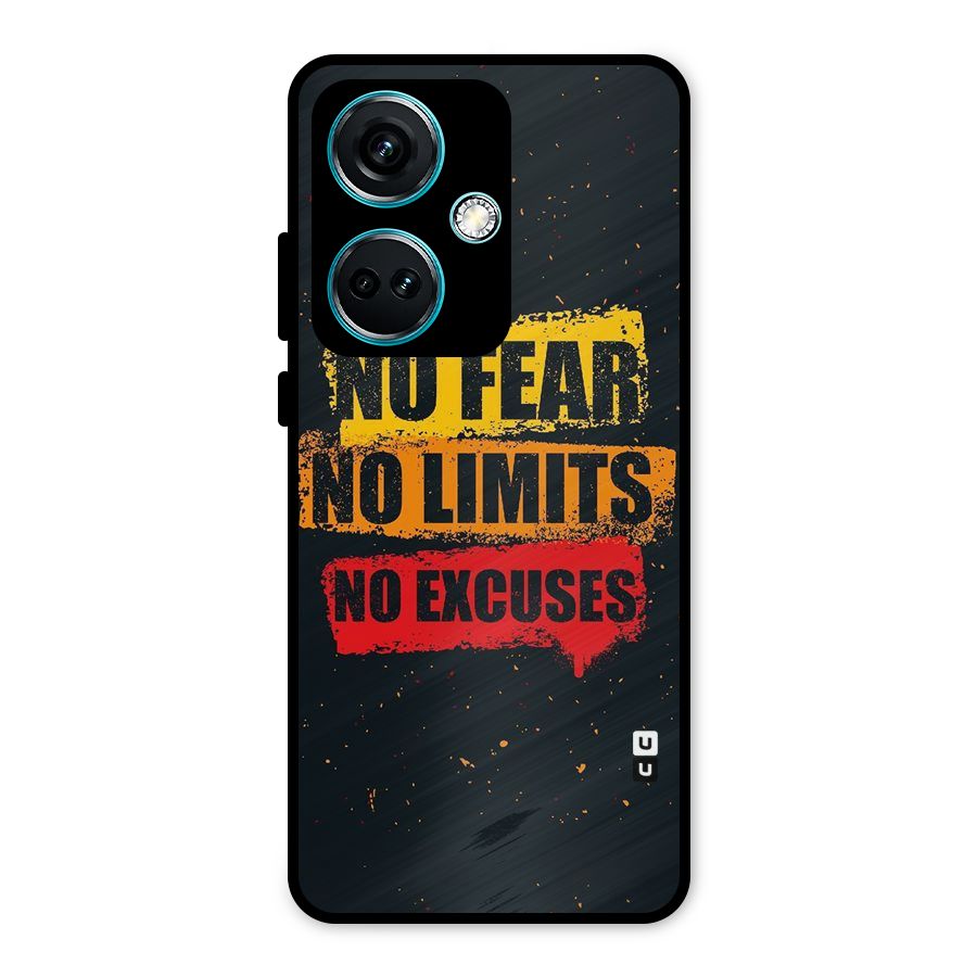No Fear No Limits Metal Back Case for OnePlus Nord CE 3 5G