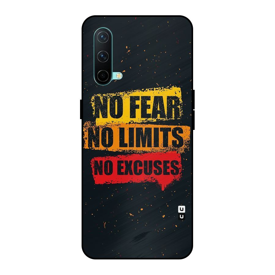 No Fear No Limits Metal Back Case for OnePlus Nord CE 5G