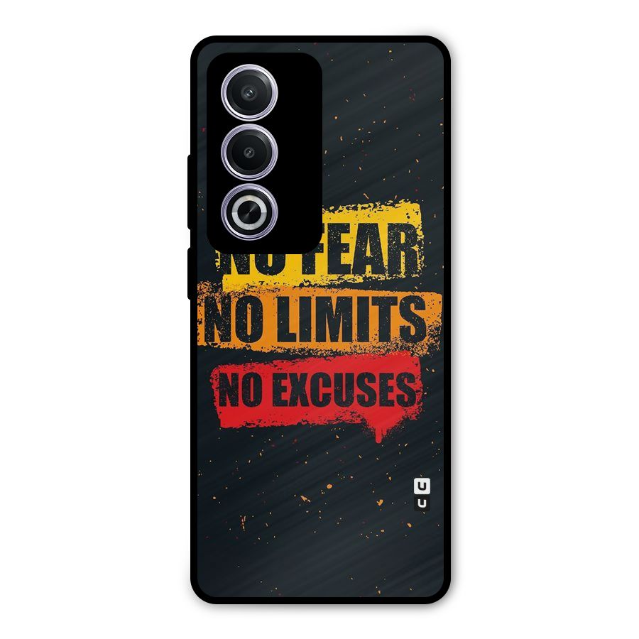 No Fear No Limits Metal Back Case for Oppo A3 Pro