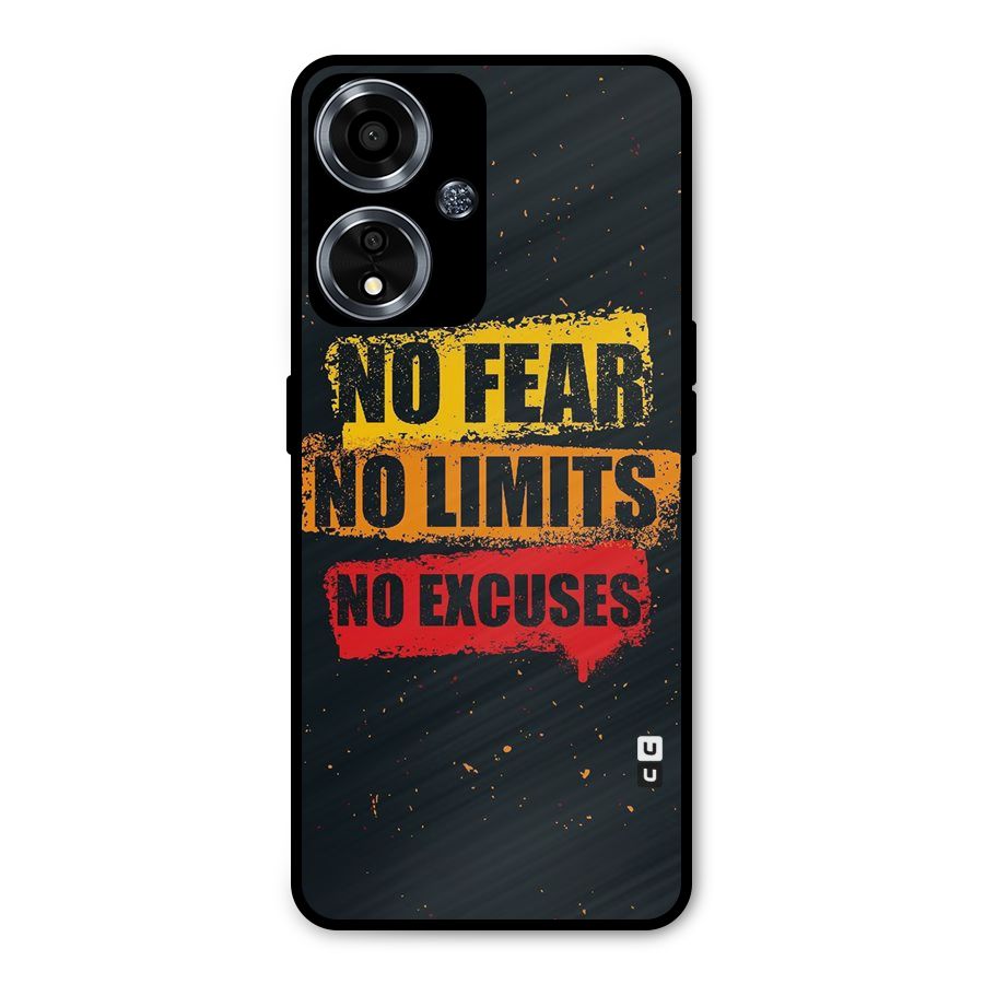 No Fear No Limits Metal Back Case for Oppo A59