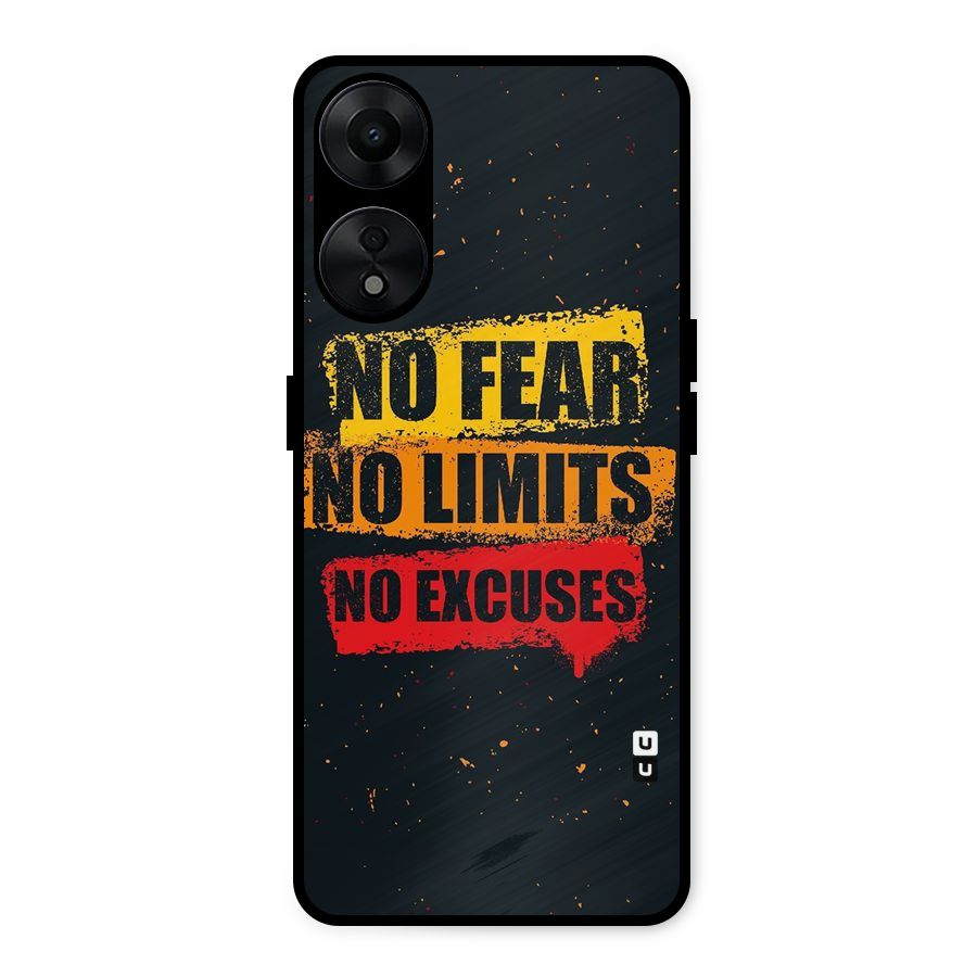 No Fear No Limits Metal Back Case for Oppo A78 5G