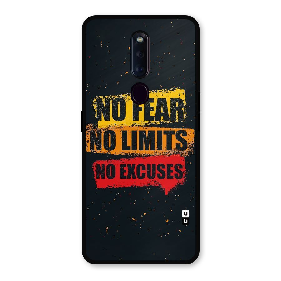 No Fear No Limits Metal Back Case for Oppo F11 Pro