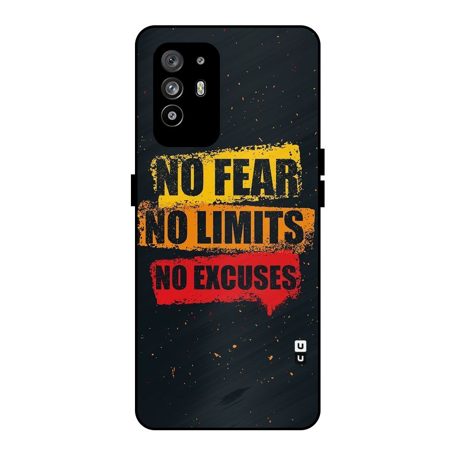 No Fear No Limits Metal Back Case for Oppo F19 Pro Plus 5G