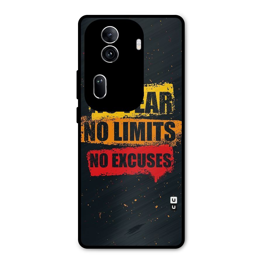 No Fear No Limits Metal Back Case for Oppo Reno11 Pro 5G