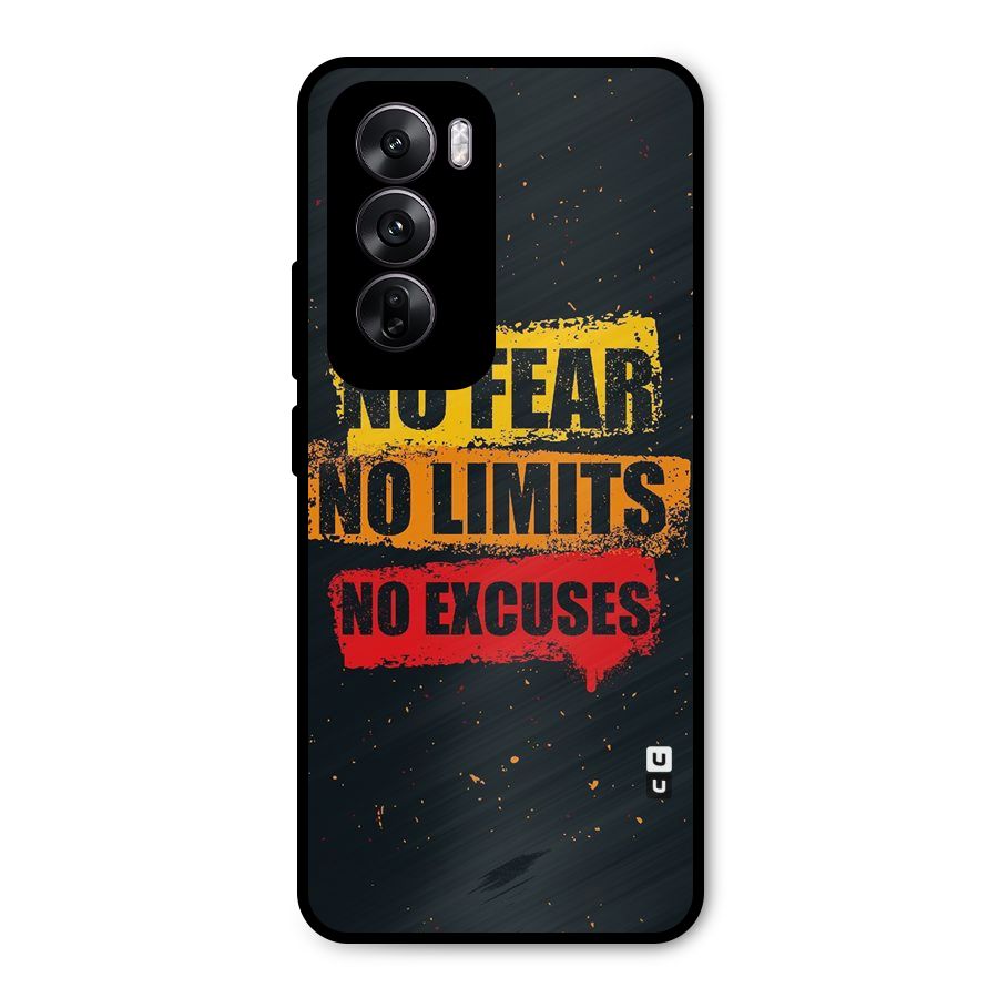 No Fear No Limits Metal Back Case for Oppo Reno12
