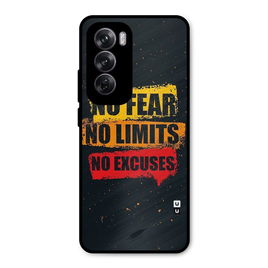 No Fear No Limits Metal Back Case for Oppo Reno12 Pro
