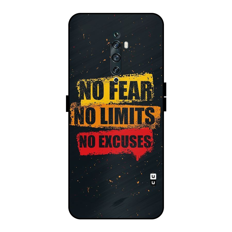 No Fear No Limits Metal Back Case for Oppo Reno2 Z