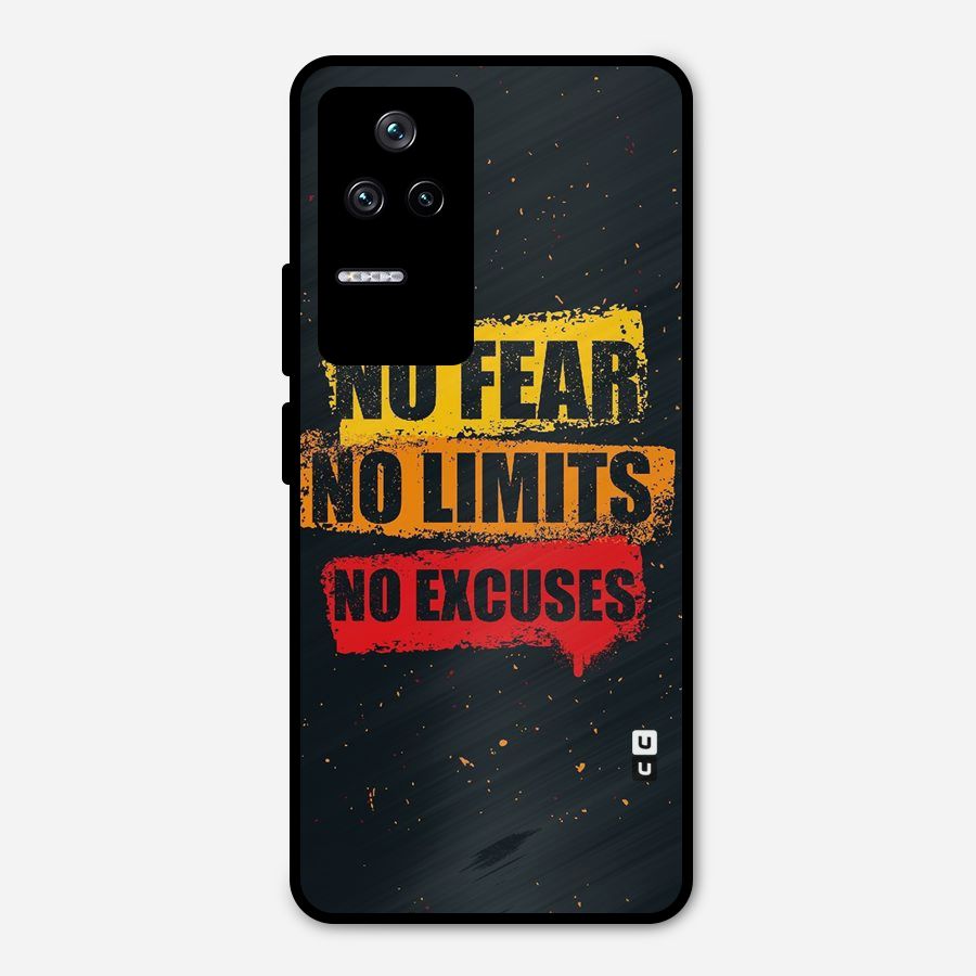 No Fear No Limits Metal Back Case for Poco F4 5G